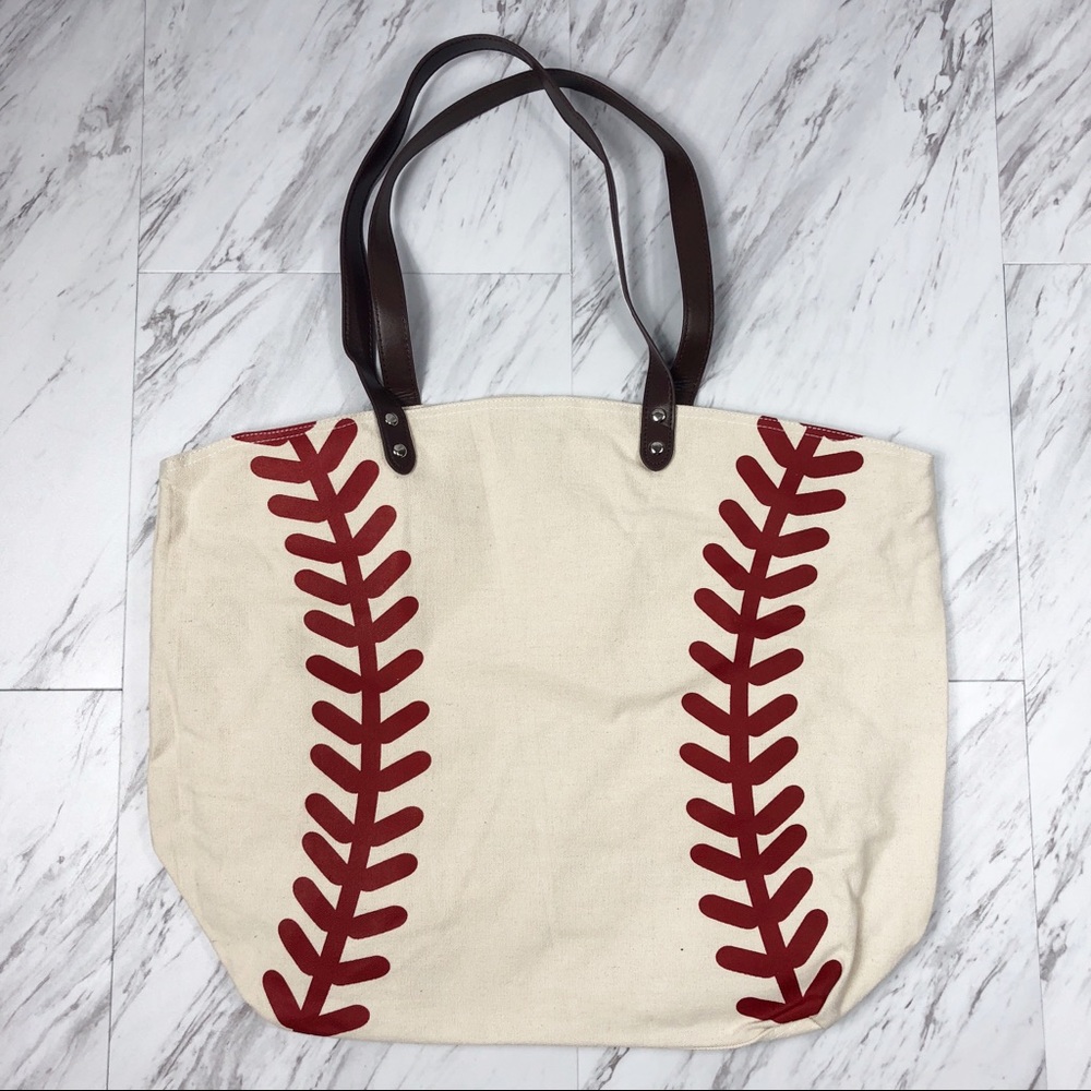 Huge Canvas Baseball Tote